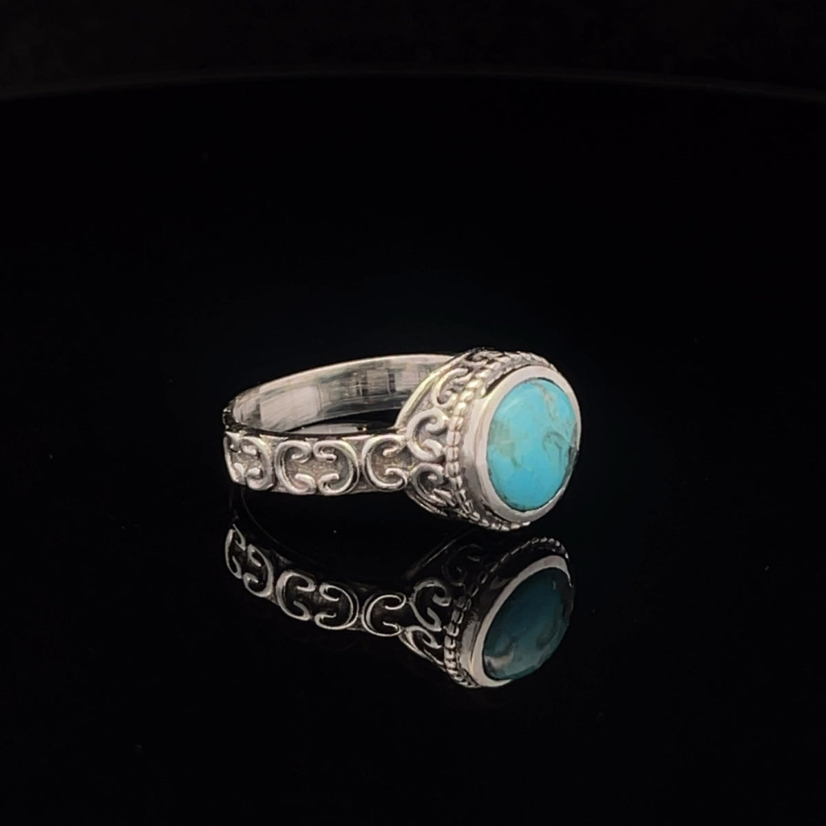 Sterling Silver Turquoise Ring Size 7
