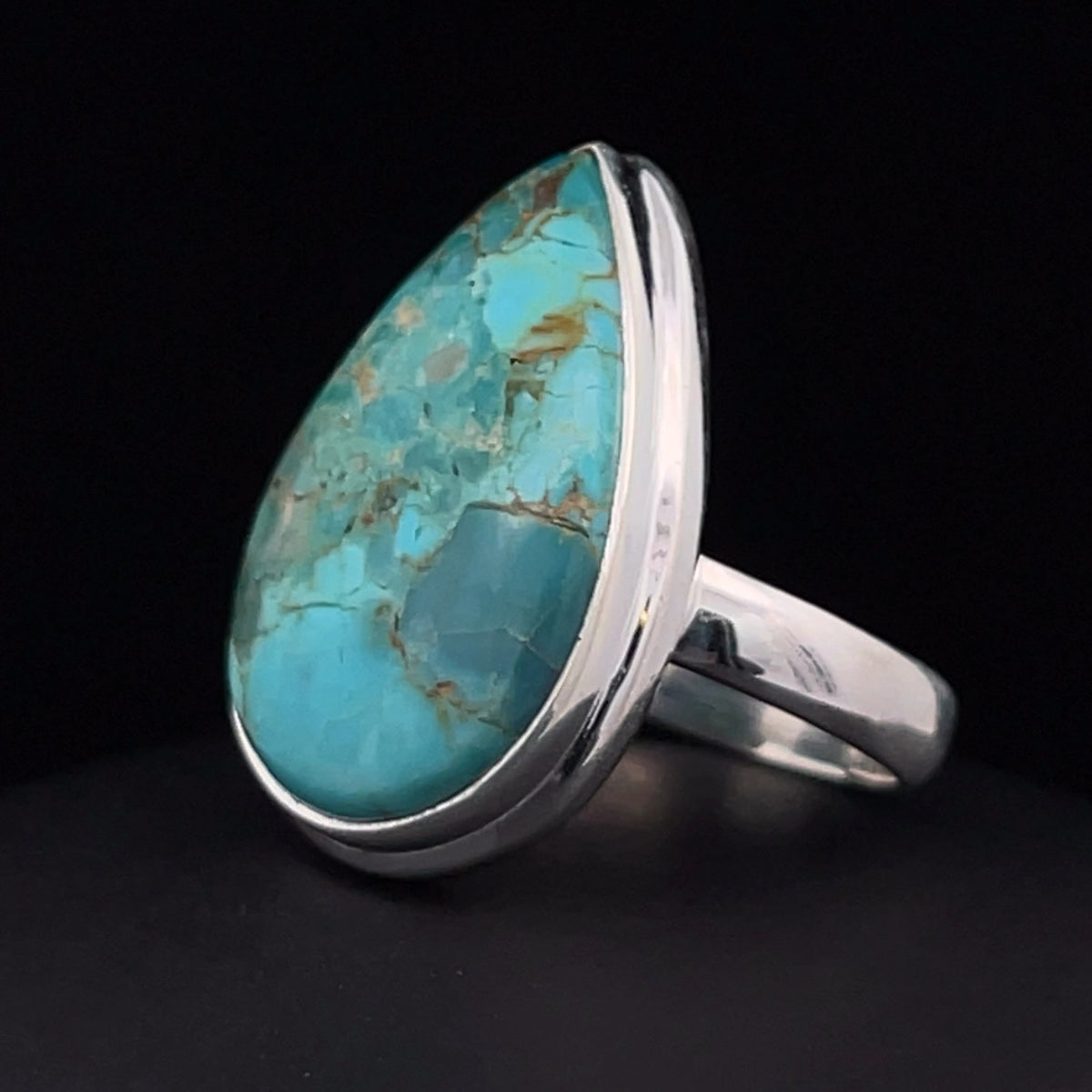 Sterling Silver Kingman Turquoise Ring Size 7