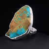 Sterling Silver Raw Turquoise Ring Adjustable