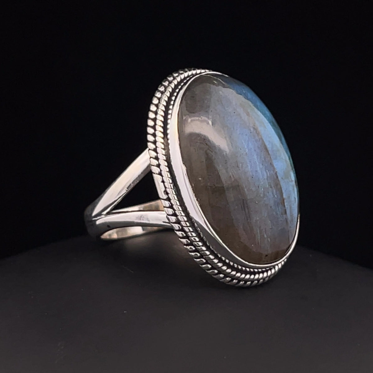 Sterling Silver Labradorite Ring Size 9