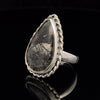 Sterling Silver Tourmalated Quartz Ring Size 8
