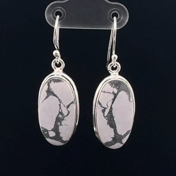 Sterling Silver Howlite Earrings