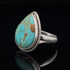 Sterling Silver Kingman Turquoise Ring Size 10