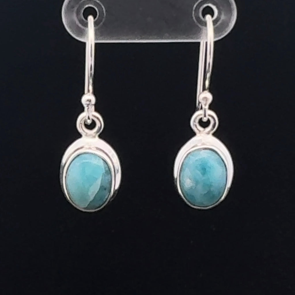 Sterling Silver Larimar Earrings