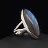 Sterling Silver Labradorite Ring Size 9
