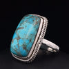 Sterling Silver Kingman Turquoise Ring Size 9