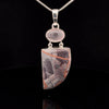 Sterling Silver Porcelian Jasper and Rose Quartz Pendant