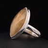 Sterling Silver Rutilated Quartz Ring Size 10