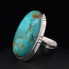 Sterling Silver Kingman Turquoise Ring Size 5