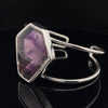 Sterling Silver Trapiche Amethyst Cuff Bracelet