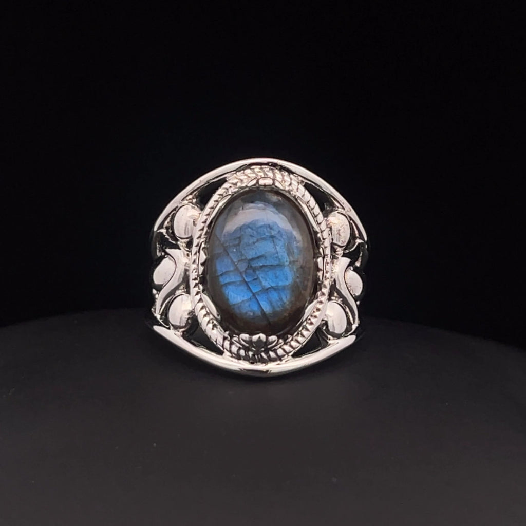 Sterling Silver Labradorite Ring Size 7