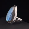Sterling Silver Labradorite Ring Size 9