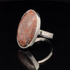Sterling Silver Fossilized Dinosaur Bone Ring Size 7