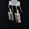 Sterling Silver Carved Watermelon Tourmaline Earrings
