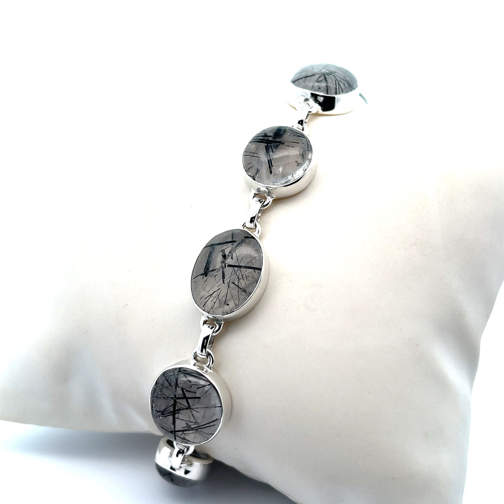 Sterling Silver Tourmalated Quartz Bracelet