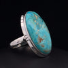 Sterling Silver Kingman Turquoise Ring Size 9