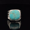 Sterling Silver Kingman Turquoise Ring Size 11