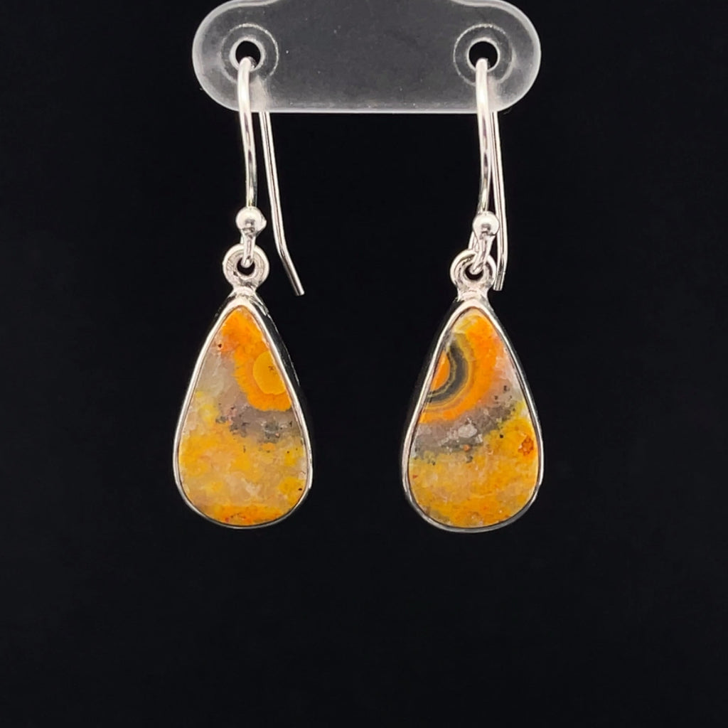 Sterling Silver Bumble Bee Jasper Earrings