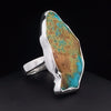 Sterling Silver Raw Turquoise Ring Adjustable