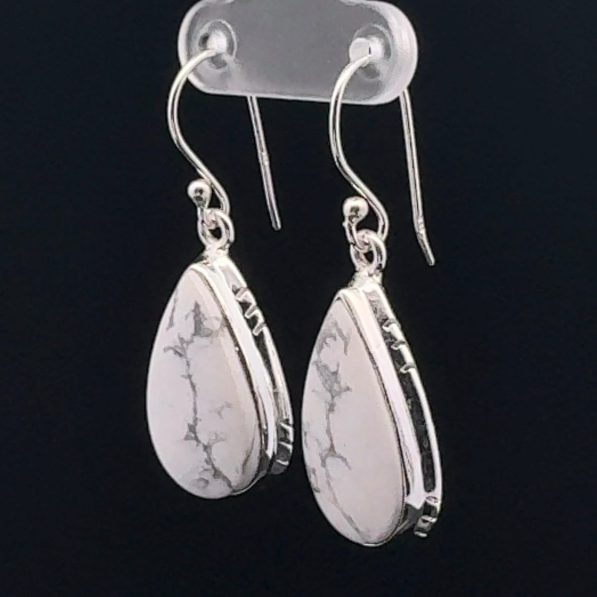 Sterling Silver Howlite Earrings