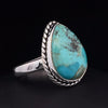 Sterling Silver Kingman Turquoise Ring Size 9.5
