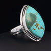 Sterling Silver Kingman Turquoise Ring Size 7