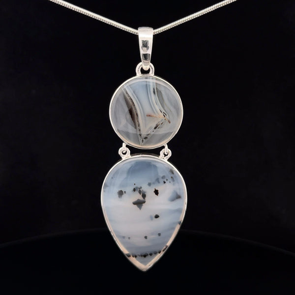 Sterling Silver Montana Agate Pendant
