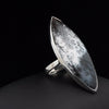 Sterling Silver Large  Dendritic Opal Ring Size 9