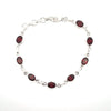 Sterling Silver Faceted Garnet Bracelet