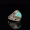 Sterling Silver Kingman Turquoise Ring Size 6.5