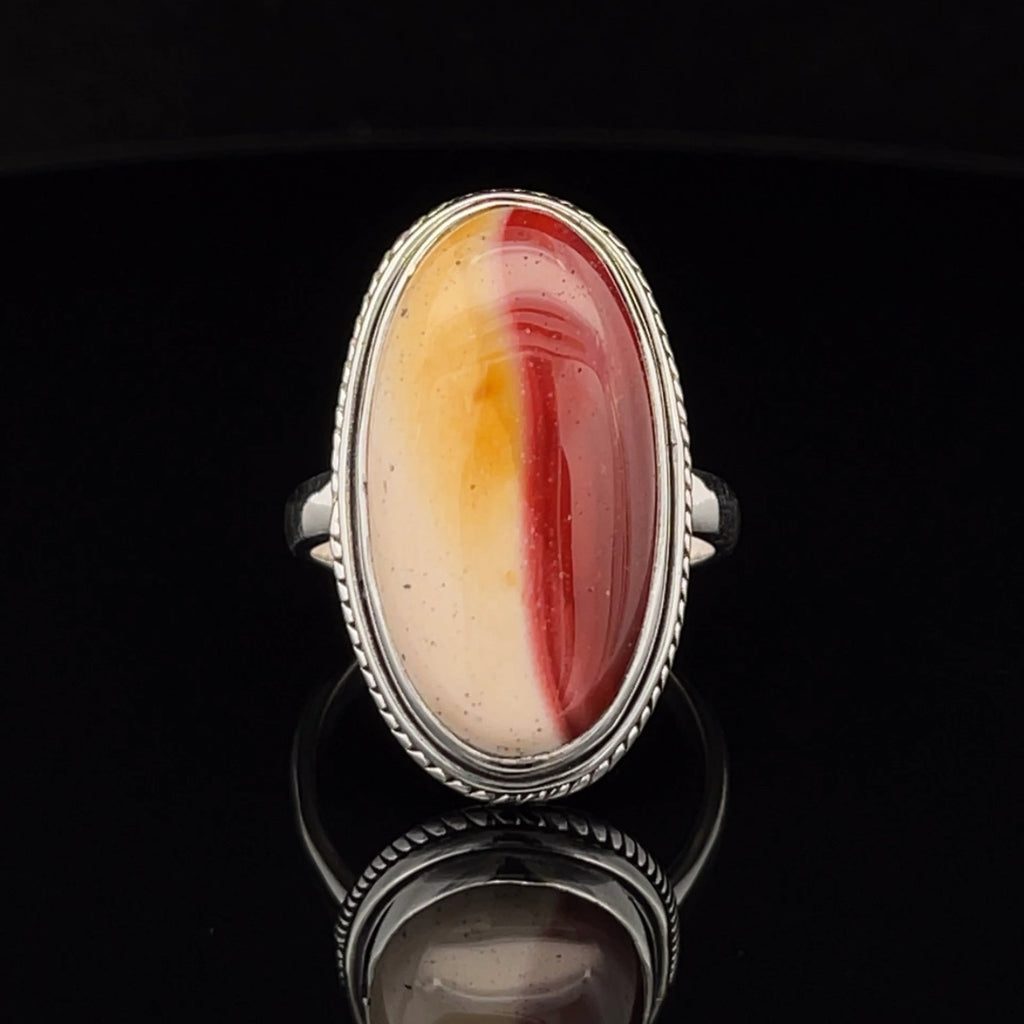 Sterling Silver Mookaite Ring Size 10