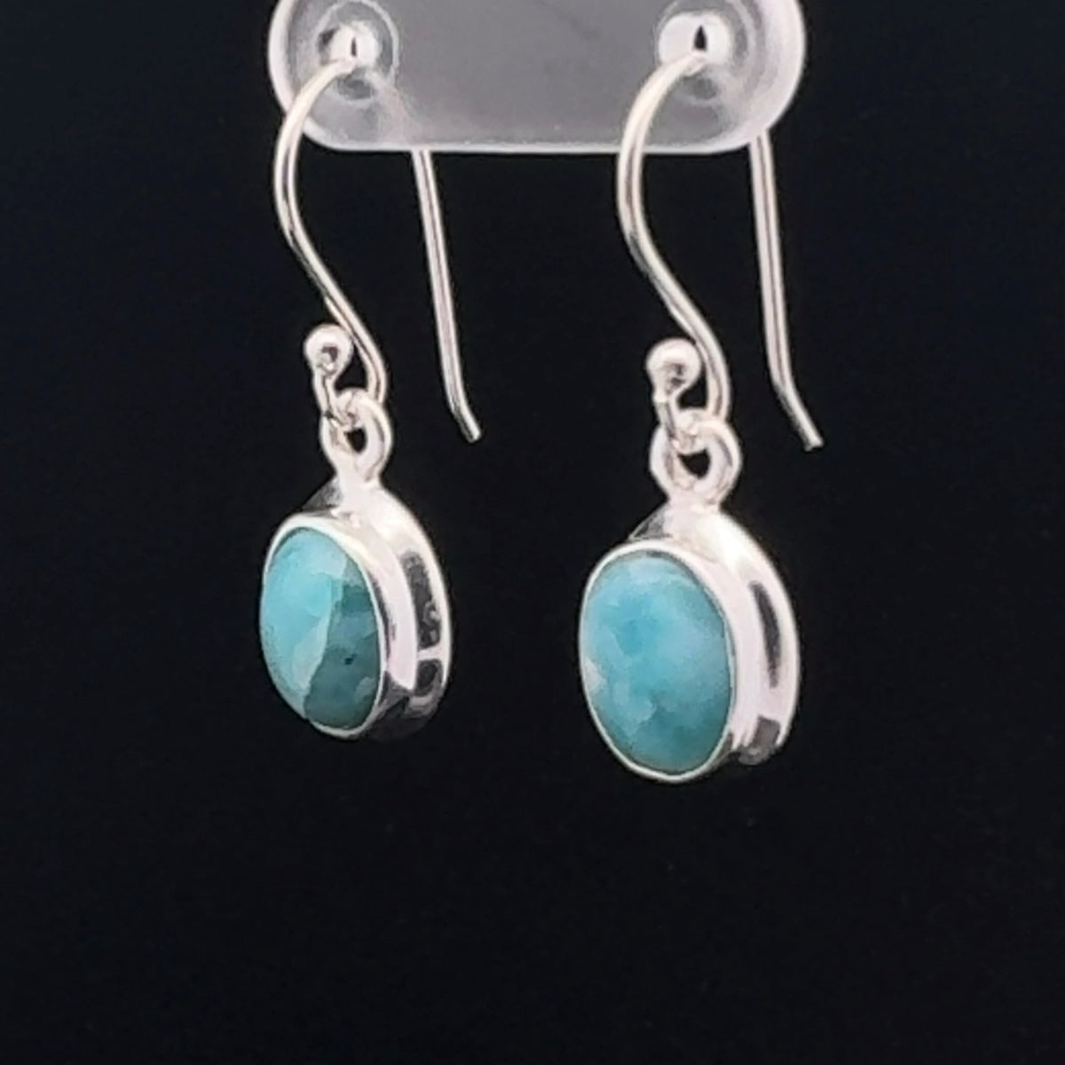 Sterling Silver Larimar Earrings