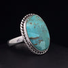 Sterling Silver Kingman Turquoise Ring Size 9.5