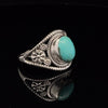 Sterling Silver Kingman Turquoise Ring Size 9.5