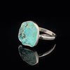 Sterling Silver Raw Turquoise Ring Size 8