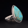 Sterling Silver Kingman Turquoise Ring Size 10