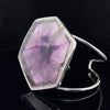 Sterling Silver Trapiche Amethyst Cuff Bracelet