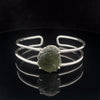 Sterling Silver Moldavite Cuff Bracelet
