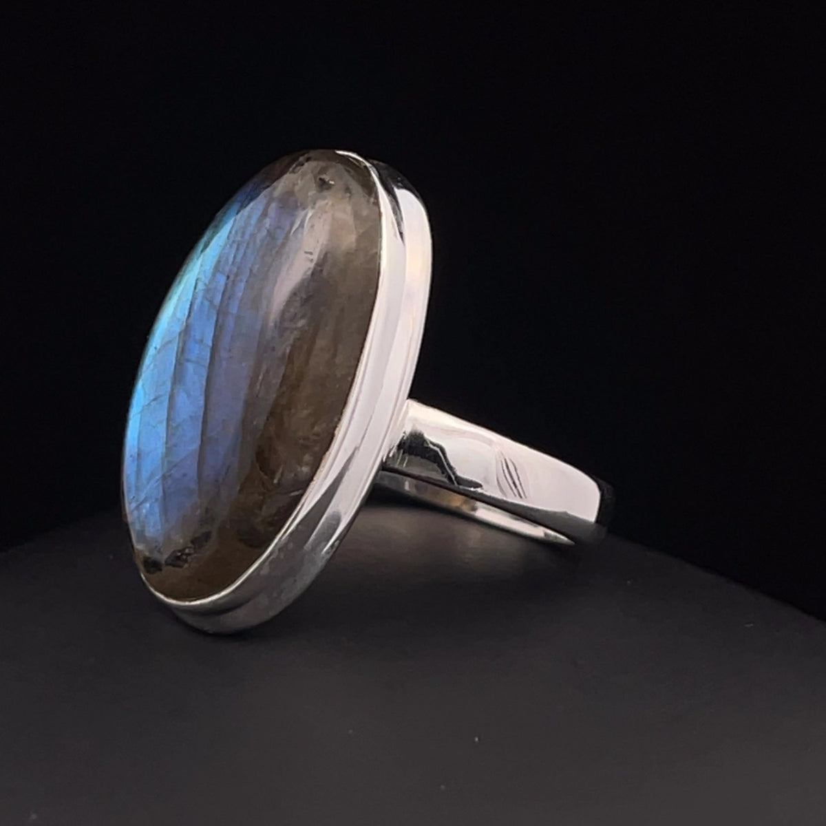 Sterling Silver Labradorite Ring Size 9