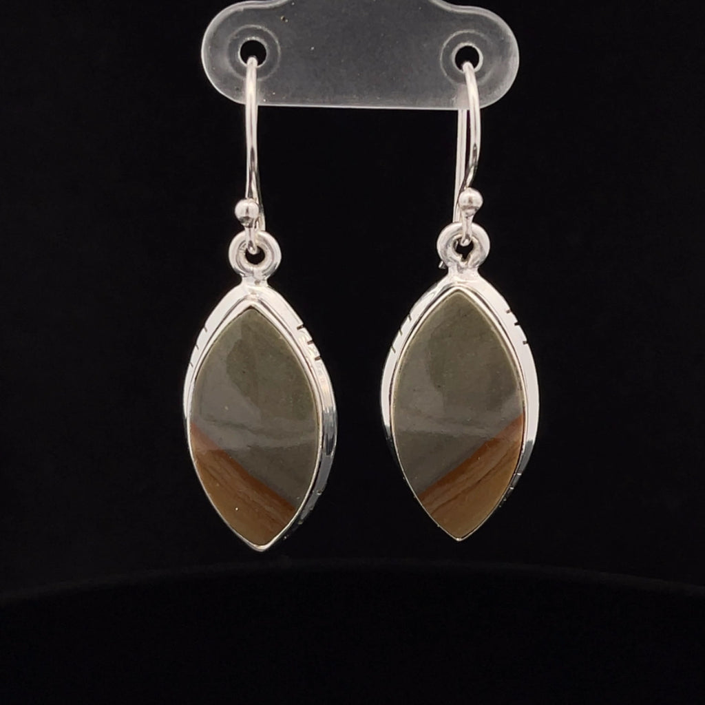 Sterling Silver Wildhorse Picture Jasper Earrings