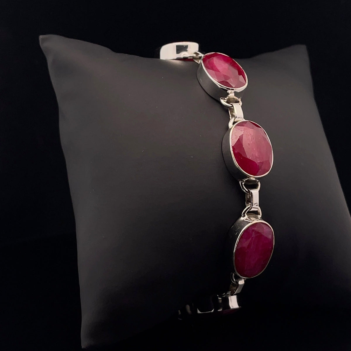 Sterling Silver Ruby Bracelet
