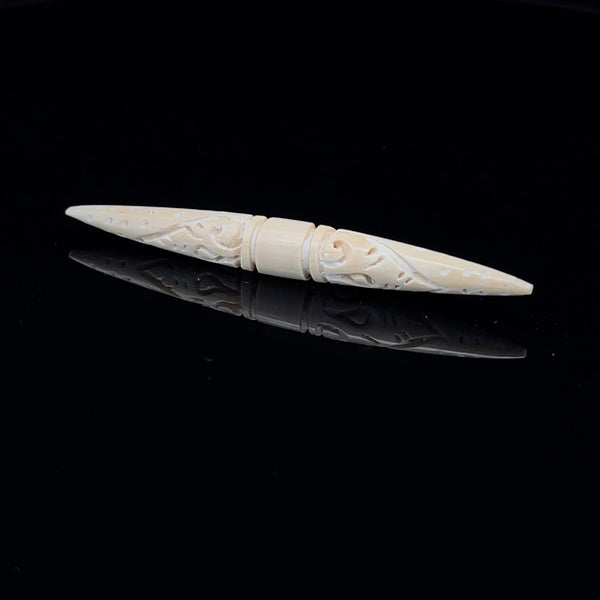 5.5mm Fossilized Carved Mammoth Ivory Septum Spike