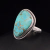 Sterling Silver Kingman Turquoise Ring Size 8