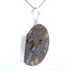 Sterling Silver Fossilized Ammonite Pendant