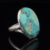 Sterling Silver Kingman Turquoise Ring Size 10