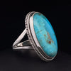 Sterling Silver Kingman Turquoise Ring Size 9