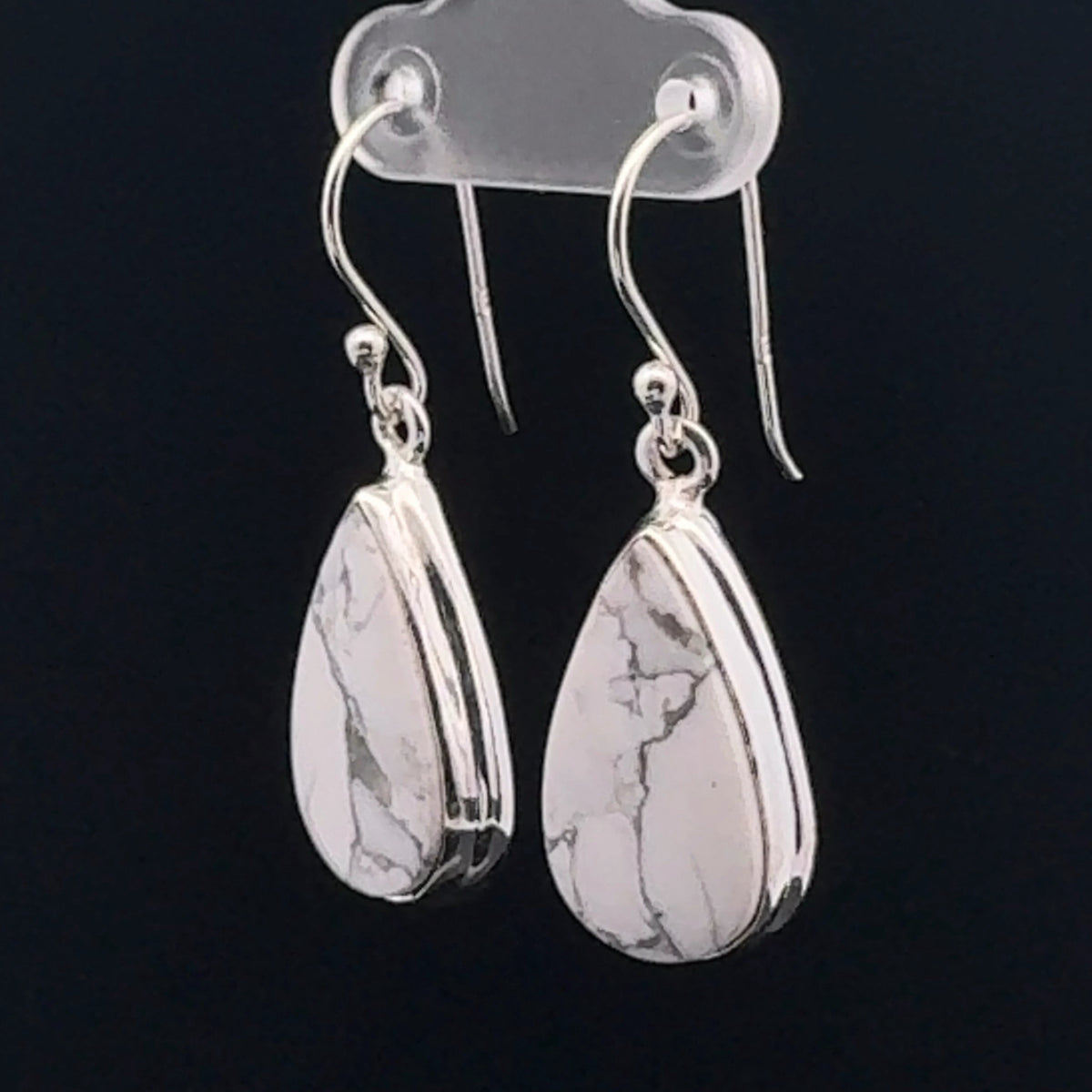 Sterling Silver Howlite Earrings