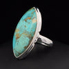 Sterling Silver Kingman Turquoise Ring Size 8