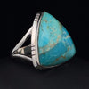 Sterling Silver Kingman Turquoise Ring Size 8