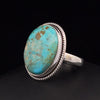 Sterling Silver Kingman Turquoise Ring Size 8